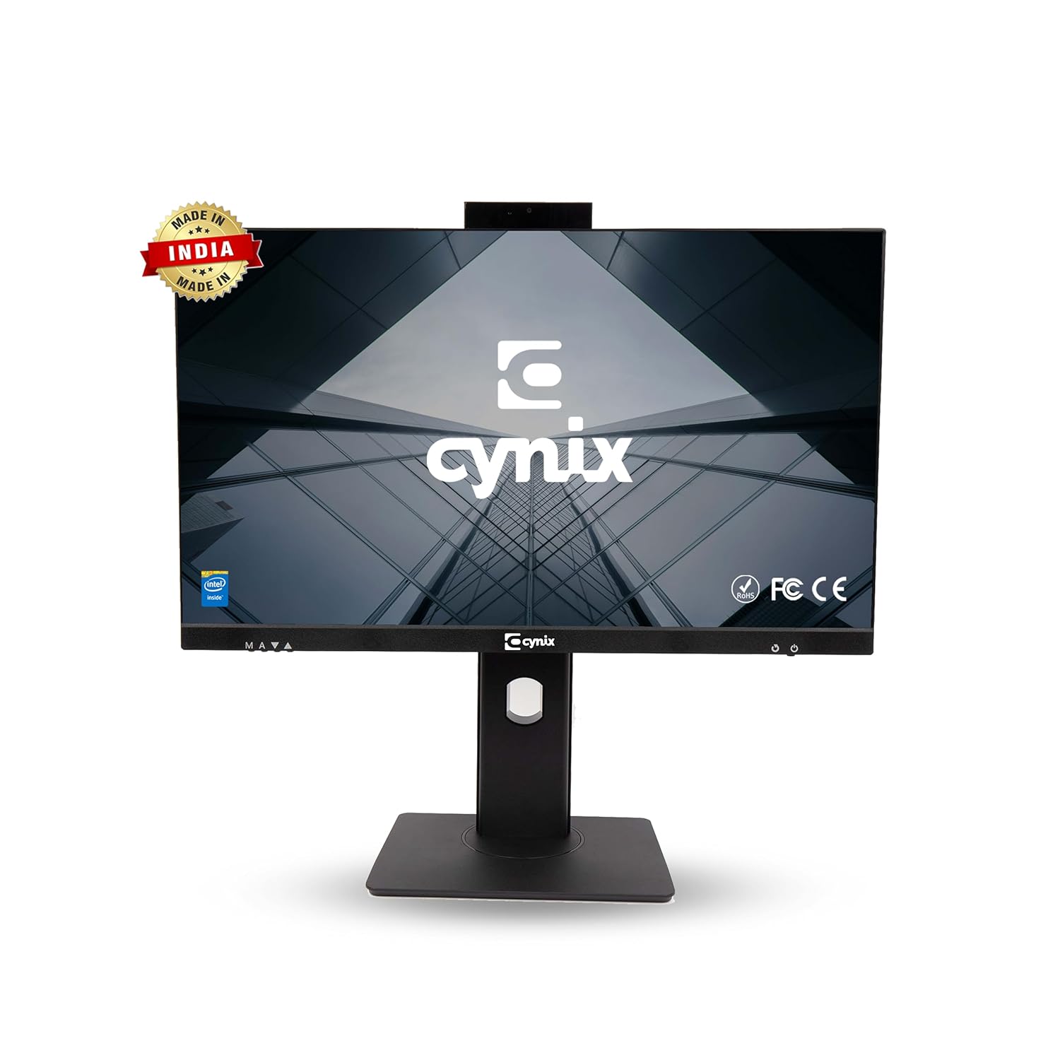 CYNIX GenX iX 2300 All-in-One PC,12th Gen i3-12100,23.8-inch IPS FHD Anti Glare,8GB RAM,1TB SSD,Windows 11,Wireless Keyboard and Mouse Combo,5MP Pop-up Webcam,Height Adjustable,180° Screen Rotation
