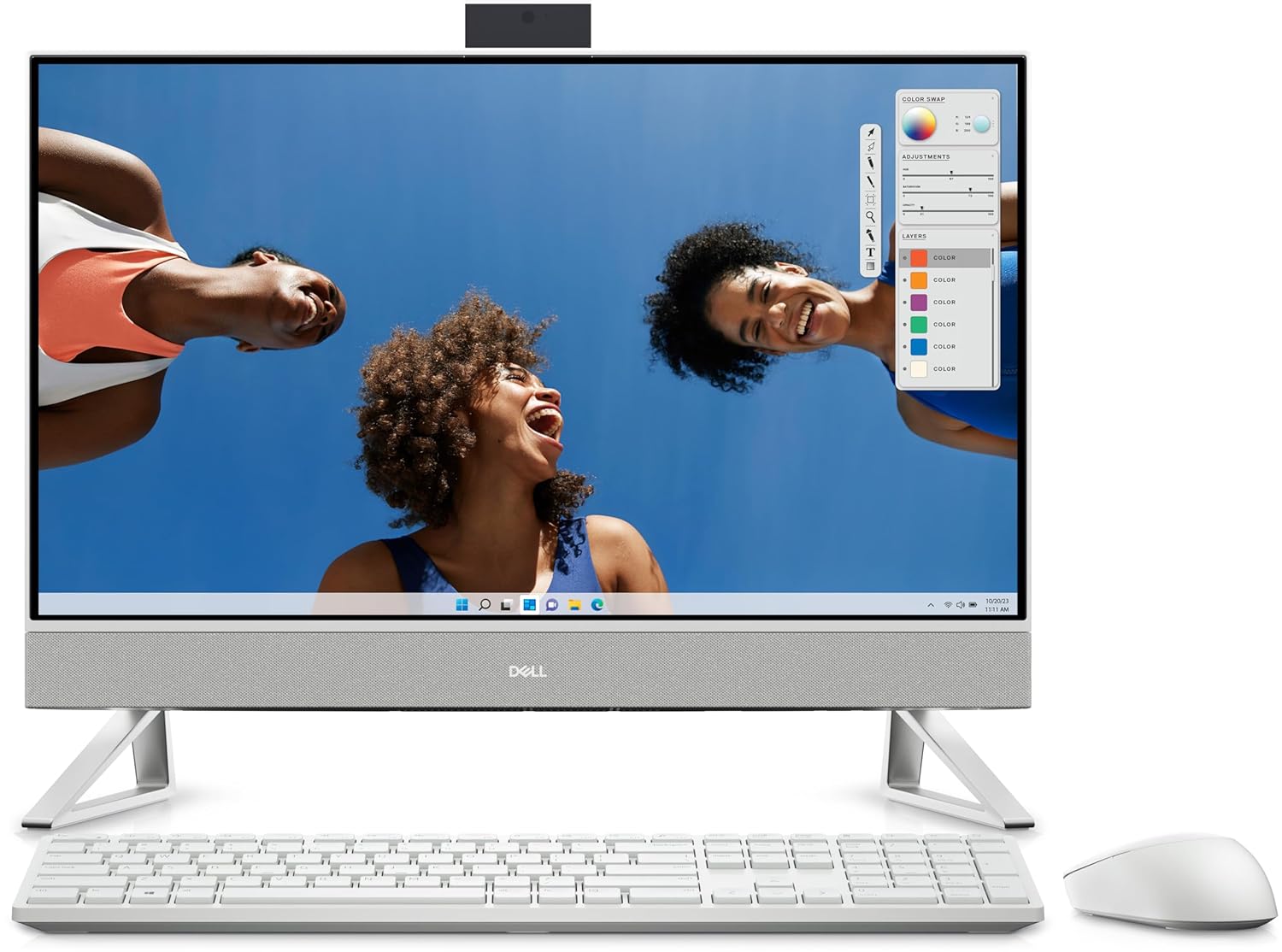 Dell AIO Inspiron 5430 Core 3-100U, 8 GB, 512GB SSD Intel® Graphics, 23.8" FHD AG Infinity Narrow Border Non-Touch Win 11 + Office H&S 2021 Pearl White Cover