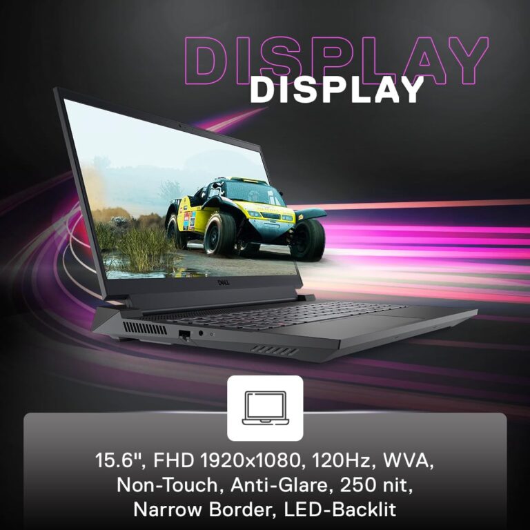 Dell G15-5530 Core i5-13450HX| NVIDIA RTX 3050, 6GB|8GB RAM|512GB SSD, FHD|Window 11|MS Office' 21|15.6" (39.62cm)|Dark Shadow Grey|2.65Kg|Gaming Laptop