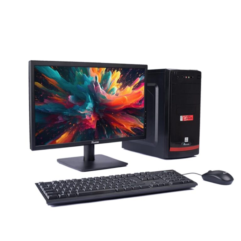 HASONS R54s419 Core i5 Gen 4th/ Chipset Series H81 (Windows 10/128 SSD /4 GB/Wired Keyboard, Mouse/Black), Screen 18.5, Desktop Computer PC Set