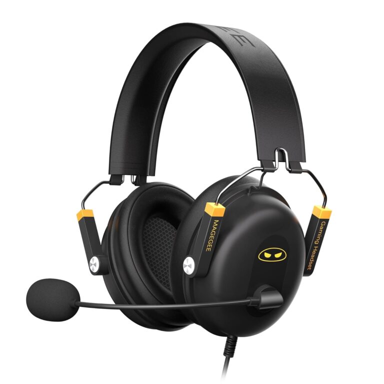 Magegee Gaming Headset For Ps4 Xbox 1,Over-Ear Heavy Bass Noise Cancelling Headphone With Retractable,Pc-Wired Headphones With Microphone-7.1 Surround Sound Computer Usb Headset For Laptop