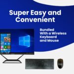SAGAVISION All-in-One 11th Gen Core i7, 23.8 inch IPS, Three-Sided Micro-Edge, 8 GB DDR4, 512GB SSD, Wireless Keyboard and Mouse Combo, Win 11 Pro,3 Years On Site Warrenty,3.5Kg