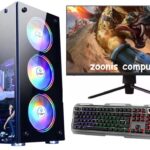 Zoonis Premium Gaming/Editing Desktop Complet Set, Core i7 3700/16GB RAM, 256GB SSD, 1TB HDD, 4GB GT-730 Graphics Card, RGB Keyboard & Mouse, 22 inch Full HD Monitor, Windows 10 Pro & Ms Office