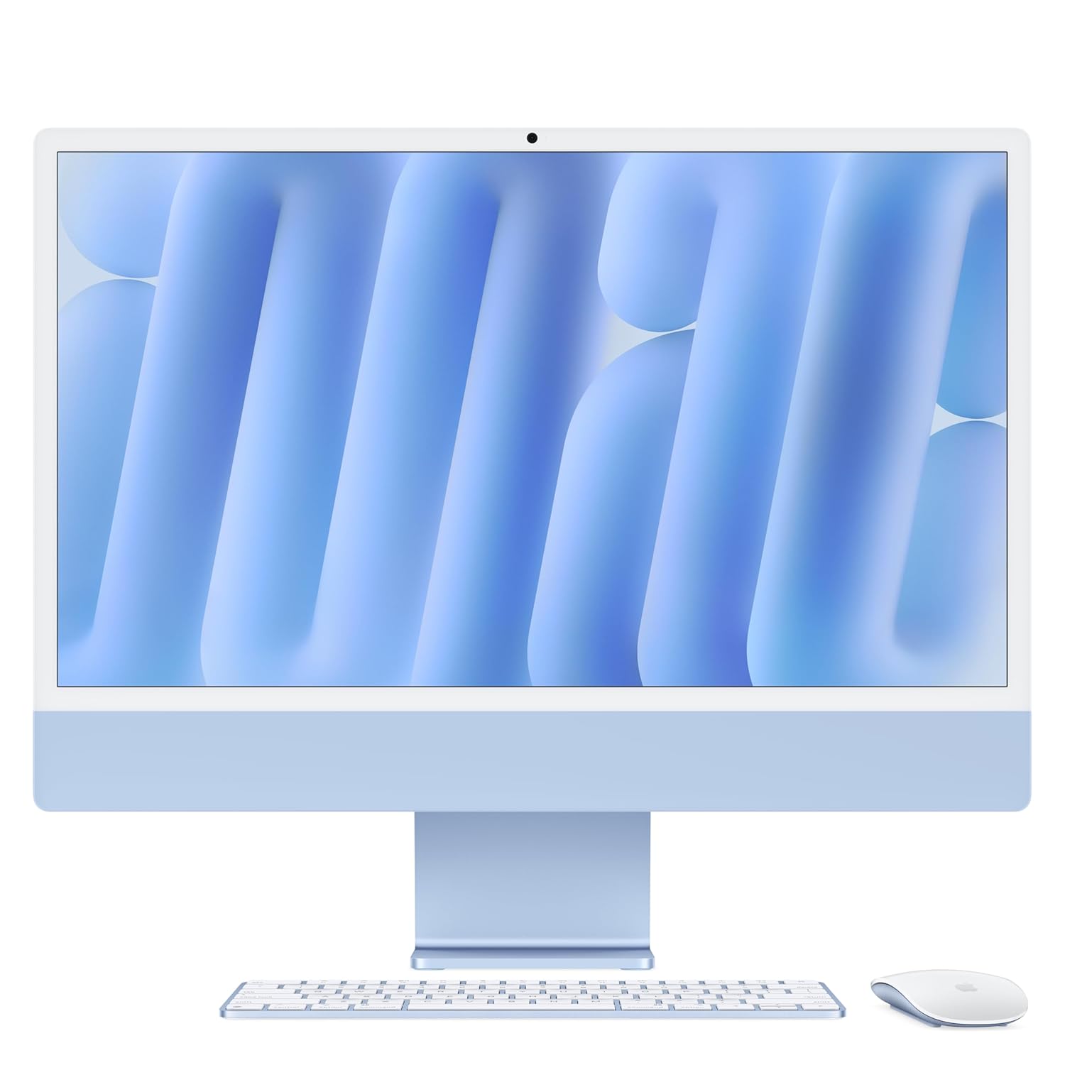 Apple 2024 iMac All-in-One Desktop Computer with M4 chip with 8-core CPU and 8-core GPU: Built for Apple Intelligence, 60.96 cm (24″) Retina Display, 16GB Unified Memory, 256GB SSD Storage; Blue