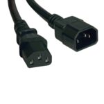 ANDTRONICS C13 to C14, 10A, 250V Desktop Computer Network Hub Power Extension Cord 1.8M 6 Feet, (Model: PC-C13-C14-1.8M), Black
