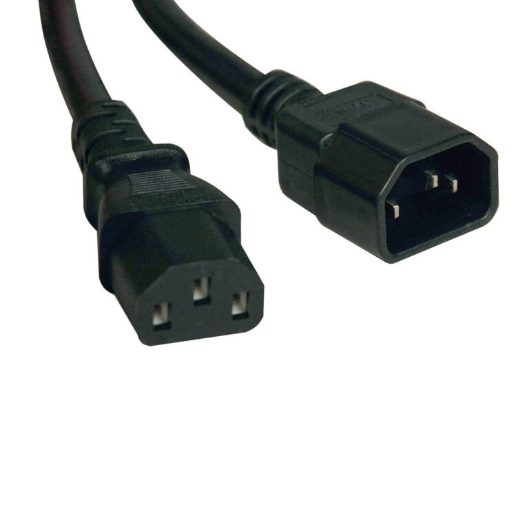 ANDTRONICS C13 to C14, 10A, 250V Desktop Computer Network Hub Power Extension Cord 1.8M 6 Feet, (Model: PC-C13-C14-1.8M), Black