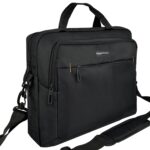 Amazon Basics Messenger Laptop Bag with Handle & Shoulder Strap fits upto 15.6" Laptop / MacBook for Men & Women (Black)