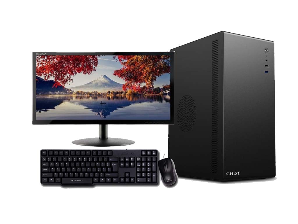 CHIST Core I3 Desktop Complete Computer System Full Setup for Home & Business(core I3 6100 Processor/ DDR3 8GB Ram/128GB M.2 SSD/500GB HDD/22 Monitor/Keyboard Mouse/Windows 10/ WiFi)