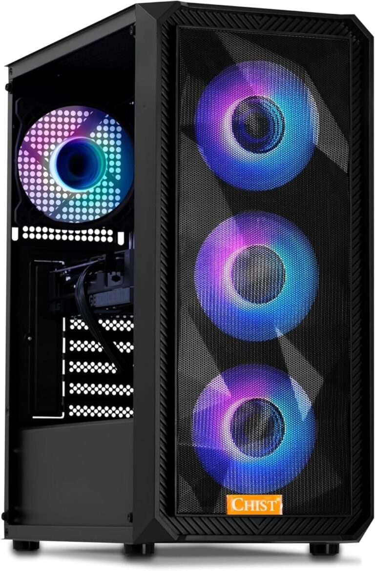 CHIST Gaming PC, 9th Gen Core i5-9400 6 Core 6Threats, 32GB RAM, 1TB NVMe SSD, NVIDIA GeForce RX 580 8GB GDDR5, Wi-Fi, Windows 10 Pro