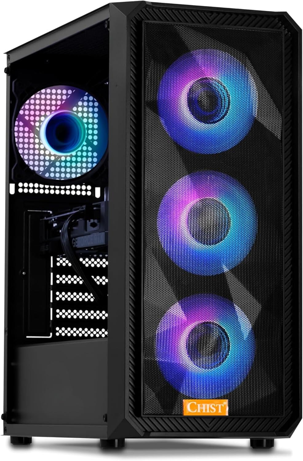 CHIST Gaming PC, 9th Gen Core i5-9400 6 Core 6Threats, 32GB RAM, 1TB NVMe SSD, NVIDIA GeForce RX 580 8GB GDDR5, Wi-Fi, Windows 10 Pro