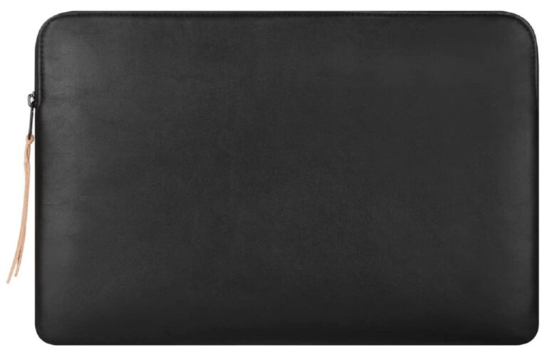 CONTACTS Slim Protective Laptop Sleeve 13-13.3 Inch Compatible with 13 Inch MacBook Pro & MacBook Air, Faux Leather Bag Water-Resistant Cover Notebook Computer Case for Mac - Black-New…