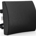 FOVERA Lumbar Support for Chair | 2 Years Warranty | Orthopedic Back Support Memory Foam Backrest Cushion - Designed for Back Pain Relief for Computer/Office Chair (Mesh Black, Standard)
