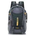 HEROZ Hacker 50 litres Nylon Travel Laptop Backpack Water Resistant Slim Durable Computer Book Bag Tracking Fits Up to 17.3-inch Laptop (Grey & Mehdi Green)
