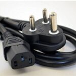 Hybite® Computer Power Cable Cord for Desktops PC and Printers/Monitor SMPS Power Cable IEC Mains Power Cable (Black) (1.25M- Black)