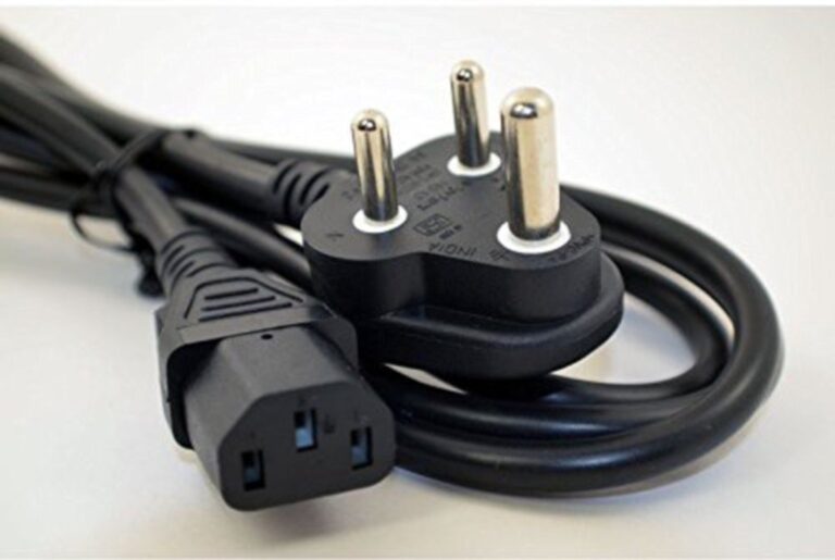 Hybite® Computer Power Cable Cord for Desktops PC and Printers/Monitor SMPS Power Cable IEC Mains Power Cable (Black) (1.25M- Black)