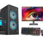 KRYNORCXY Desktop PC with Core i7 2600, 16GB RAM, 512GB SSD, GT 730 4GB Graphics, RGB Cabinet, 24" LED Monitor, RGB Keyboard & Mouse, Windows 10 Pro, HDMI, VGA, WiFi