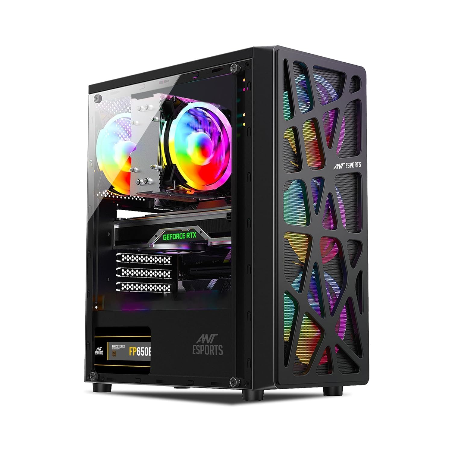 KRYNORCXY Gaming Computer Desktop Pc Core i7-2600 CPU/HD 2000 Graphics/16GB Ram/HDMI/VGA/Ethernet/RGB Cabinet/Windows 10 Pro/WiFi (512GB SSD/1TB HDD)