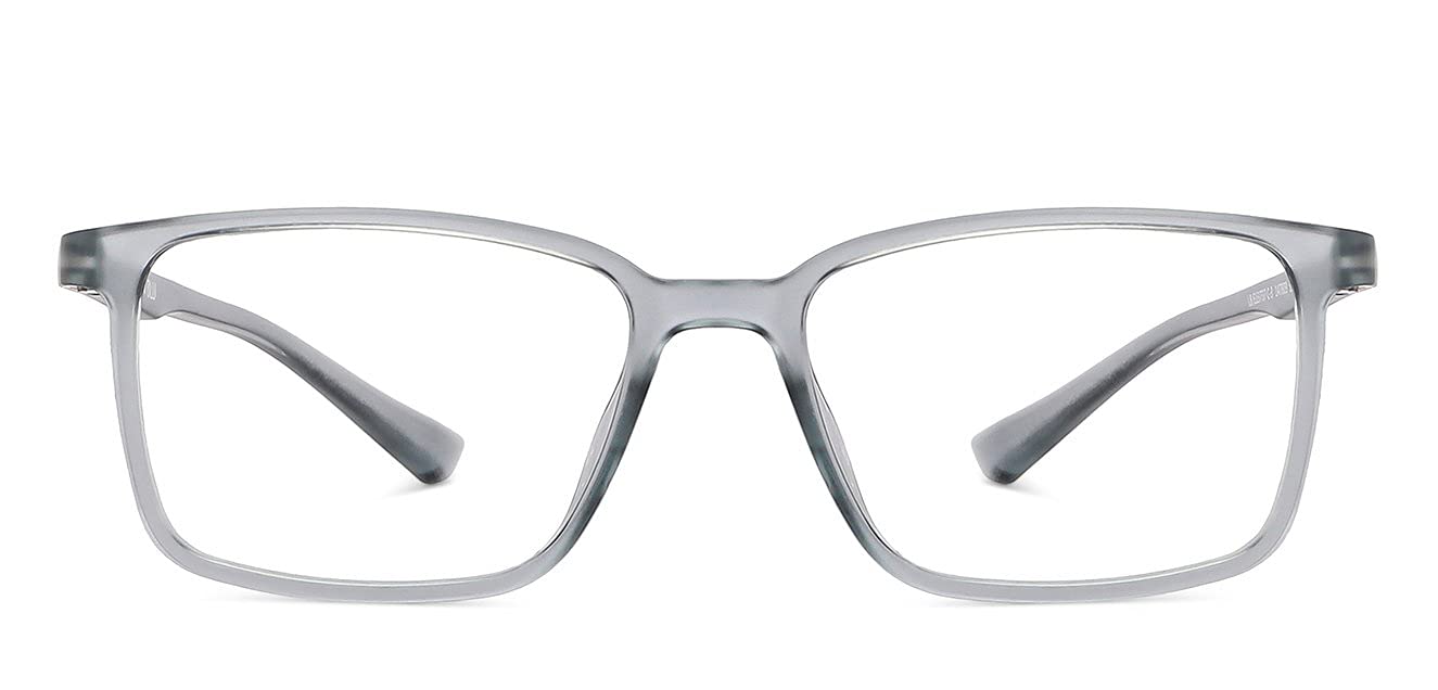 LENSKART BLU | Zero Power Bluecut & Antiglare Computer Eyeglasses For Eye Protection And Strain | Gaming Glasses | Full Rim Round | Men & Women | Large | LB E13737