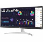 LG UltraWide 29 inch (73 cm) IPS FHD, 2560x1080 Pixels, Color Calibrated, 100Hz, 7W x 2 Inbuilt Speaker, USB-C, Display Port, HDMI, White Color-29WQ600
