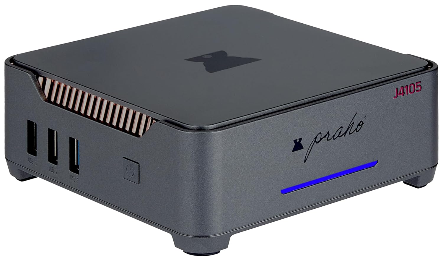 Praho Mini Pc Linux for Trading and Education with Graphic Card | 3 Years Warranty | Intel Quad Core Processor Upto 2.5Ghz | 2HDMI 60Hz 4K 3Screen Display, 8GB LPDDR4 RAM, 128GB SSD