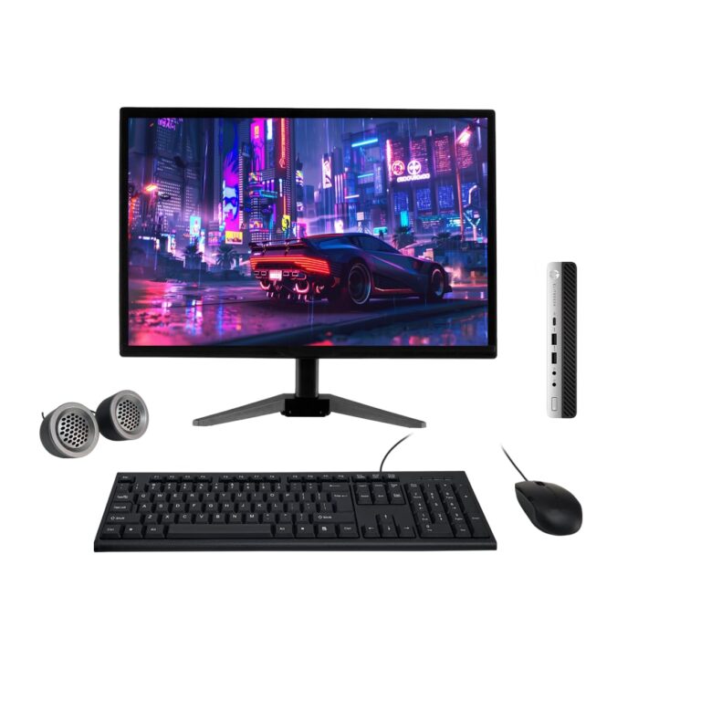 (Refurbished) HP EliteDesk 800 G4 19" HD All-in-One Desktop Computer Set (Intel Core i5 8th Gen| 16 GB DDR4 RAM| 512 GB SSD| 19" HD LED Monitor| KB & Mouse| Speakers| WiFi| Windows 11| MS Office)