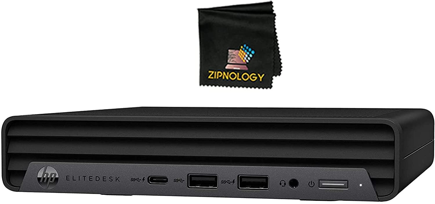 (Refurbished) HP EliteDesk 800 G6 Desktop Mini Computer - 10th Gen Intel Core i5-10500T - 256 GB SSD - 8 GB RAM - Intel UHD Graphics 630 - Windows 10 Pro 64-Bit + Microfiber Screen Cleaning Cloth Bundle - New