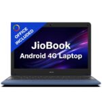 (Refurbished) JioBook 11 with Lifetime Office | Android 4G Laptop Mediatek 8788 (JioOS) | Octa-core | 4GB RAM | 64 eMMC Storage | Thin and Light Laptop (11.6 inch, 990 Grams) | Dual Band WiFi + SIM | Blue