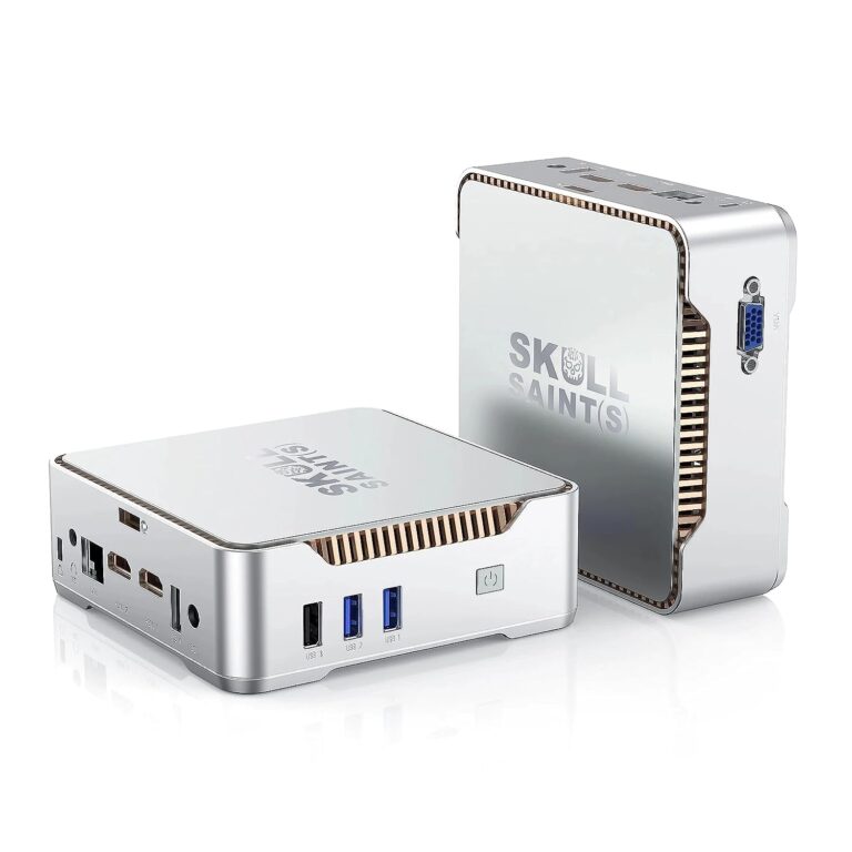SKULLSAINTS Ruby Mini PC 11th Gen Processor N5105 with Genuine Windows 11 Pro 4K HDMI, 3 Display, 2.4G/5G WiFi, BT4.2 (Model: Ruby-GK3V) (11th Gen 16/512)