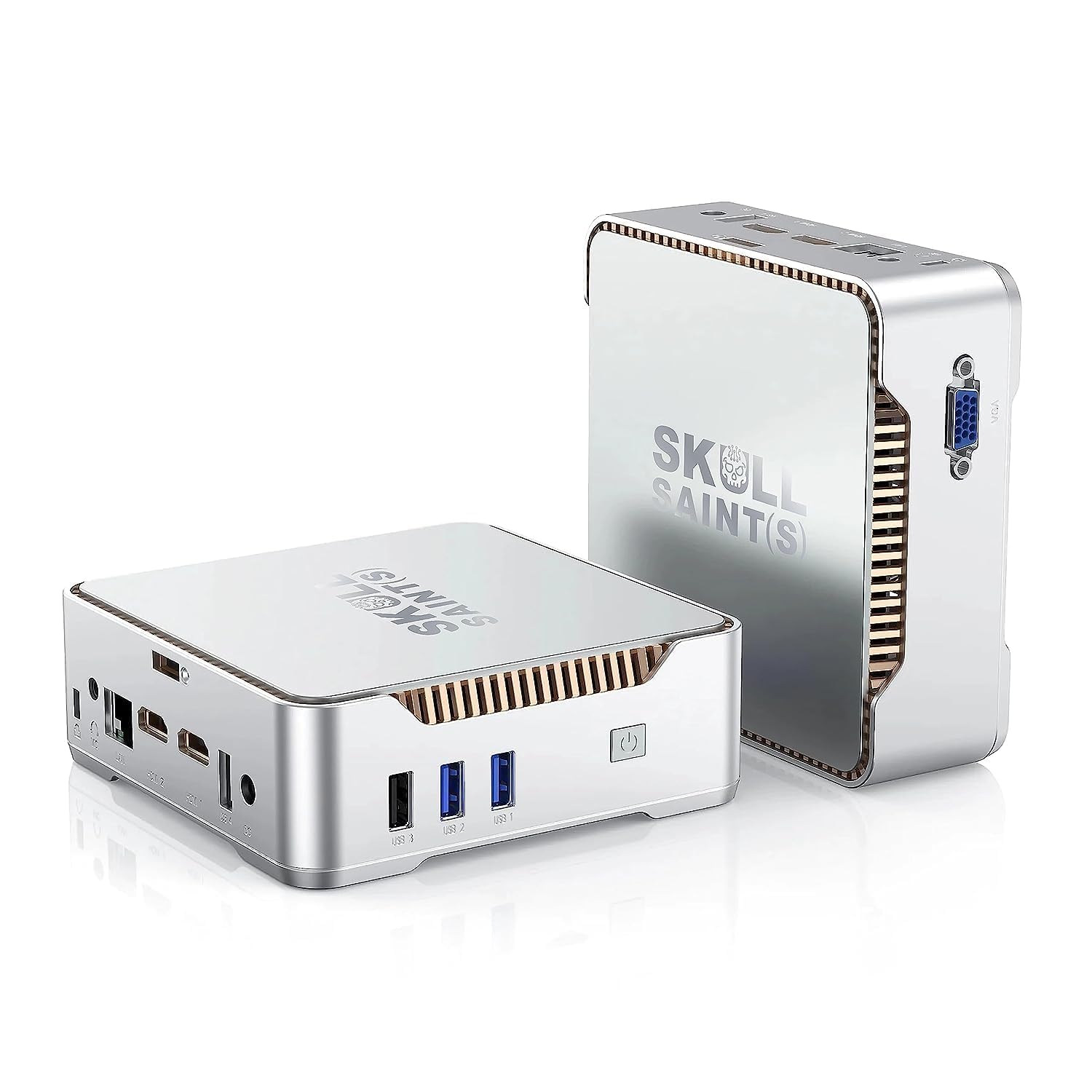 SKULLSAINTS Ruby Mini PC 11th Gen Processor N5105 with Genuine Windows 11 Pro 4K HDMI, 3 Display, 2.4G/5G WiFi, BT4.2 (Model: Ruby-GK3V) (11th Gen 16/512)