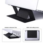 STRIFF Laptop Stand, Invisible Lightweight Computer Stand, Portable Foldable Holder Fit ONLY for MacBook, Air, MacBook Pro, Ipad and Tablets(Black)