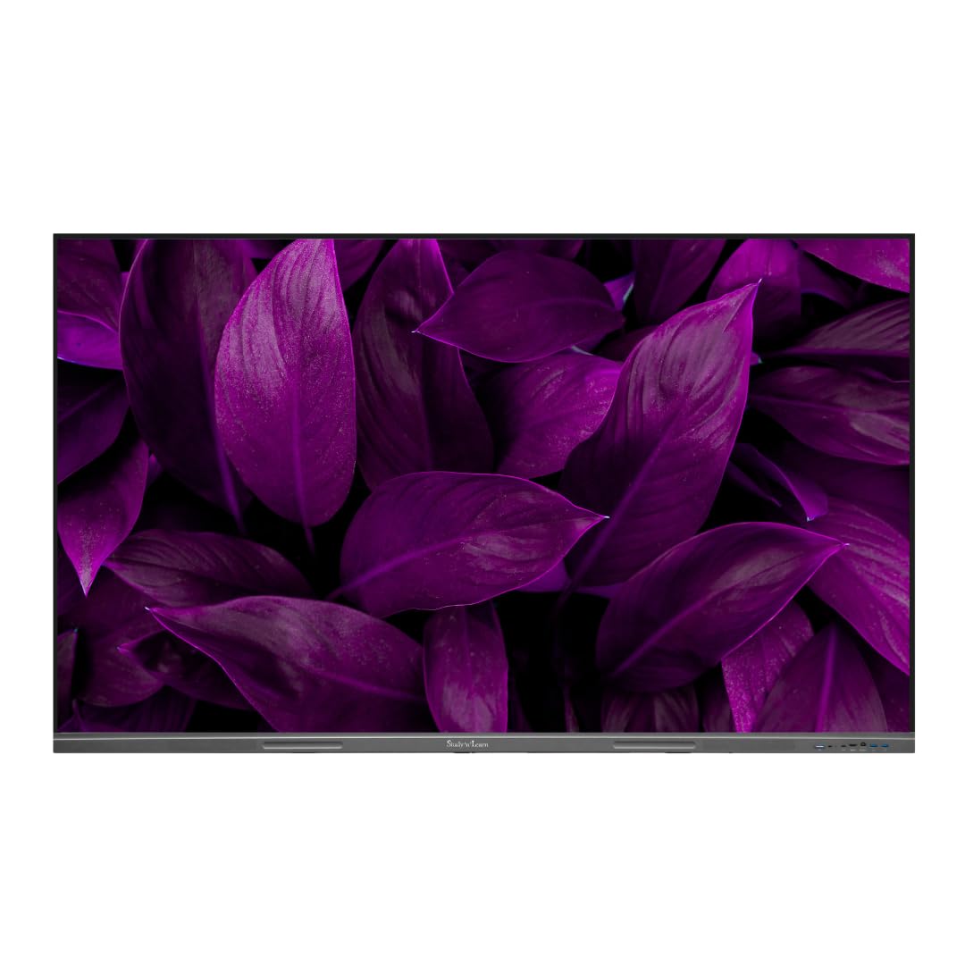 Study'n'Learn 75 Inch 8Gb/128Gb Interactive Flat Panel Android 13.0,4K Uhd Multitouch Screen Display Best For Teaching
