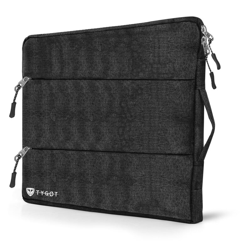 Tygot 15-15.6 Inch Laptop Sleeve Carrying Case, Waterproof Computer Cover Bag Compatible with MacBook Pro M3 M2 M1 Pro/Max 2024-2019, Dell XPS15, Hp Lenovo Acer Asus Chromebook,(Black)
