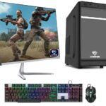 Zoonis Gaming Computer Desktop Pc i5-4th/GT 730 4GB Graphic Card/16GB RAM/512GB NVME M.2 SSD/19 inch Led Monitor/RGB Keyboard-Mouse/RGB Cabinet/HDMI/VGA/Ethernet/Win 10 Pro Full Set