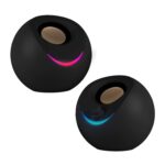 ZEBRONICS Blues 2.0 Computer Speakers, 8 Watts, 45° Elevated Drivers, Dual Passive Radiators, USB Powered, AUX, Volume Control Knob, RGB LED, for Laptops & Desktop (Black)