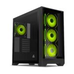 Ant Esports 621 C3 ATX Mid-Towe Computer Case/Gaming Cabinet with Type-C - Black | Support ATX, Micro-ATX, Mini-ITX | Pre-Installed 4 Rear ARGB Infinity Mirror Fans