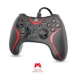 Ant Esports GPL200 Wired Gaming Controller Game Controller Joystick with Dual-Vibration Turbo and Trigger Buttons for Windows PC/ PS3/ Android TV Box(Black)
