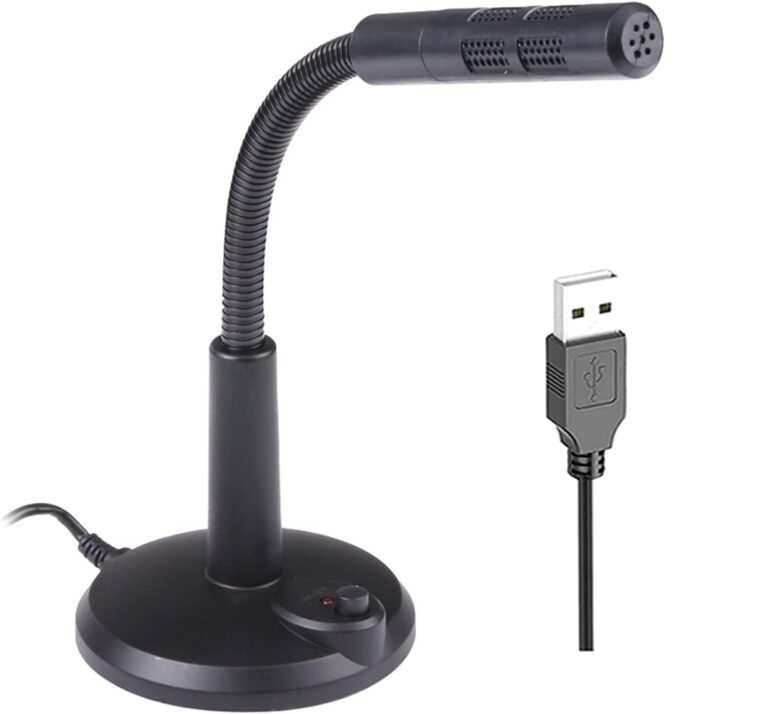 COOLCOLD USB Microphone for Noise Cancelling Windows and Mac, Professional PC Microphone Computer, Laptop, Desktop and Notebook, Plug and Play Mic (Black)