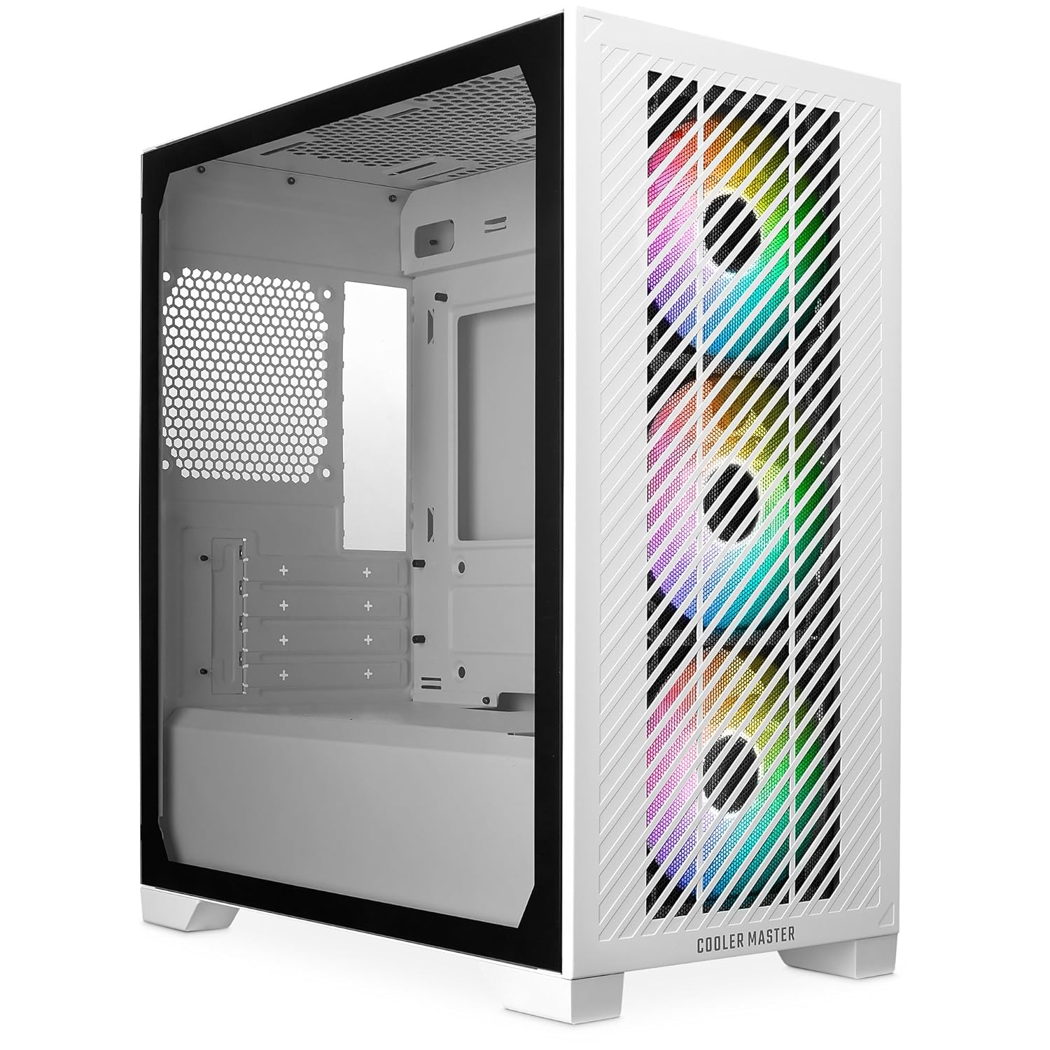 Cooler Master Alloy Steel Elite 301 Computer Case-White |3 X Pre-Installed Argb Fans|Upto 280Mm Aio Support|M-ATX Motherboard Support Only|Type C Connector in Front