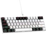 Dr Luxur® DARKPEARL 60% Wired RGB Mechanical Keyboard, OUTEMU Tactile Blue Switches, 61 Keys Compact Gaming Mechanical Keyboard, 24 Effects Rainbow Backlighting, Wired (Dark Pearl, Blue Switches)