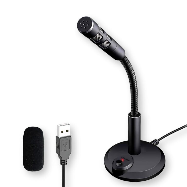 Drumstone {15 Years Warranty ) USB Computer Microphone, Plug and Play Desktop PC Laptop Microphone with Mute Button and LED Indicator for Streaming, Podcasting, Recording, Gaming-Black