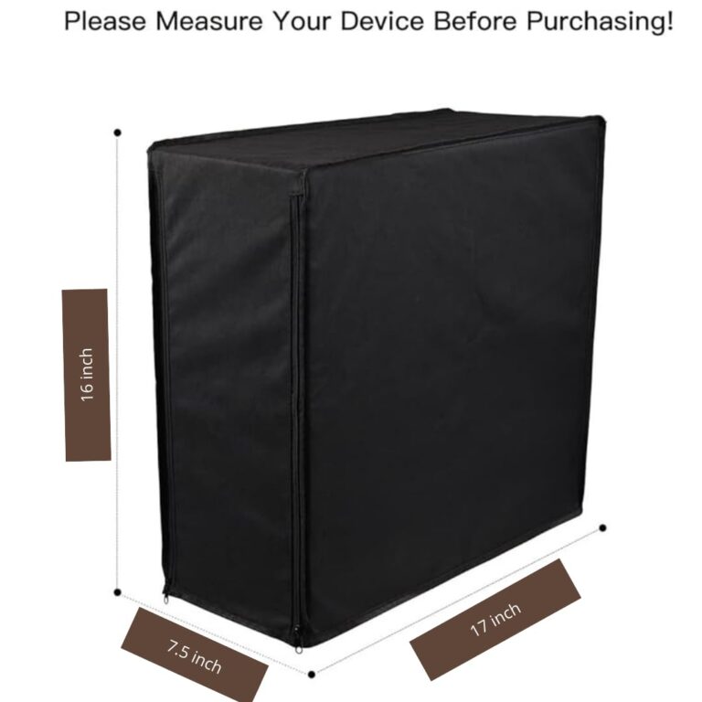 EDRAK® PREMIUM PC Computer CPU Cover For Dustproof Waterproof Skechproof | 7.5W x 16H x 17D Inch/19W x 41H x 44D CM Desktop CPU MINI TOWER Accessories(BLK)