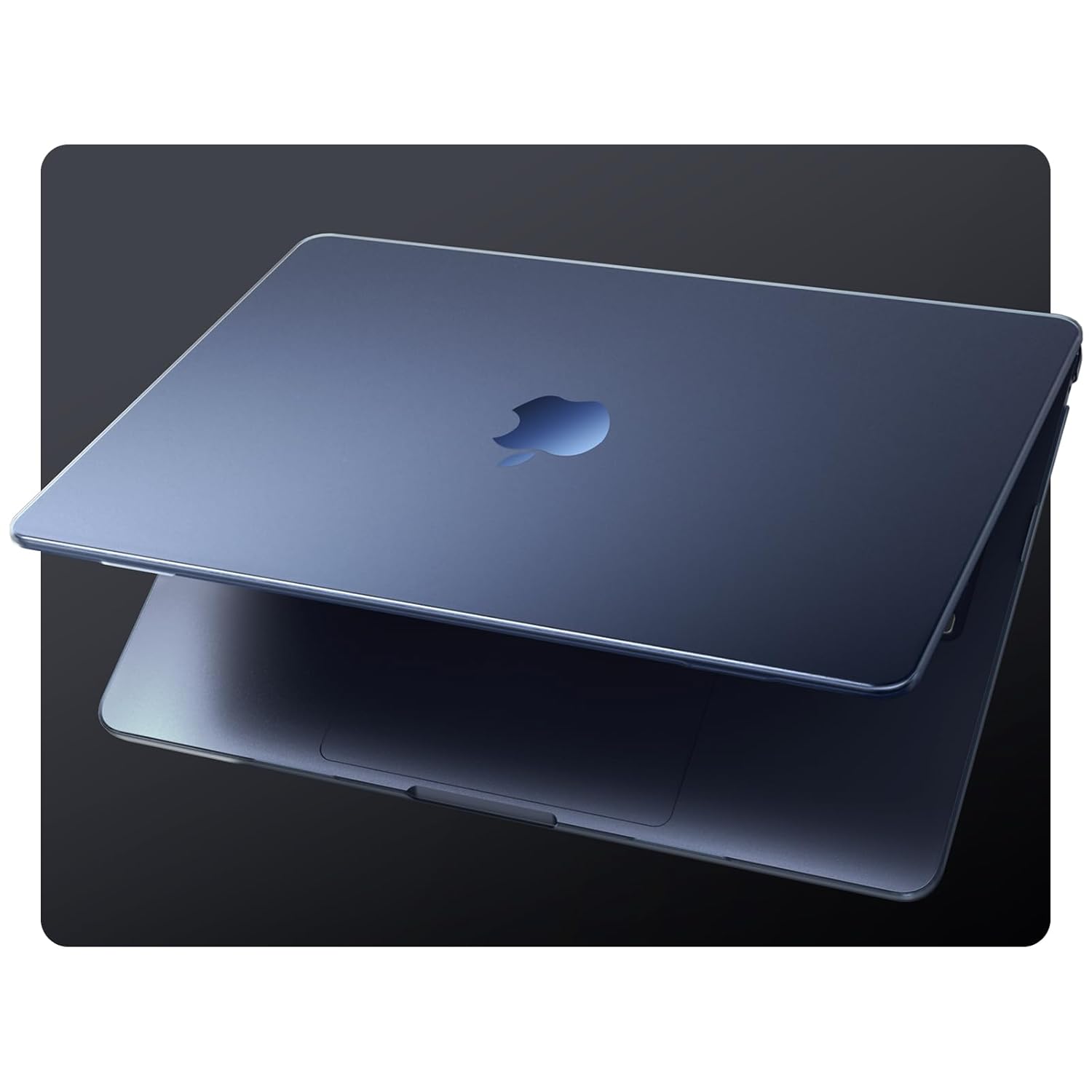 EooCoo Case Compatible for Macbook Air 15 inch M3 M2 A3114 A2941,2024 2023 Release,Air 15.3 Ultra-thin Invisible Translucent Matte Protective Hard Shell Cover,[Present Original Texture]-Midnight Clear