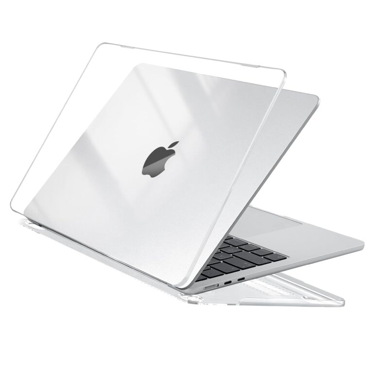 EooCoo Case Compatible with New MacBook Air 15/15.3 inch M3 A3114 M2 A2941 with Liquid Retina Display&Touch ID,2024 2023 Release,Protective Plastic Hard Shell Cover,Smooth Shiny Surface,Crystal Clear