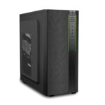 FRONTECH Amber Premium Silver Series Cabinet/Computer Case with HD Audio | ATX/Mini ATX Compatible | Installed 1 x 80 mm Fan, 2 x USB 1.1 | Ideal for Home/Office/Gaming (FT 4322G, Green)