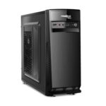 FRONTECH NILE Silver Series Cabinet/Computer Case with HD Audio | ATX/Mini ATX Compatible | 2 x Front USB | Ideal for Home/Office/Gaming (FT 4266, Black)
