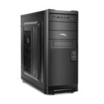 FRONTECH Satin Premium Silver Series Cabinet/Computer Case with HD Audio | ATX/Mini ATX Compatible |Installed 2 x 80 mm Fan, 1xUSB 3.0, 3xUSB 1.1 | Ideal for Home/Office/Gaming (FT 4302, Black)
