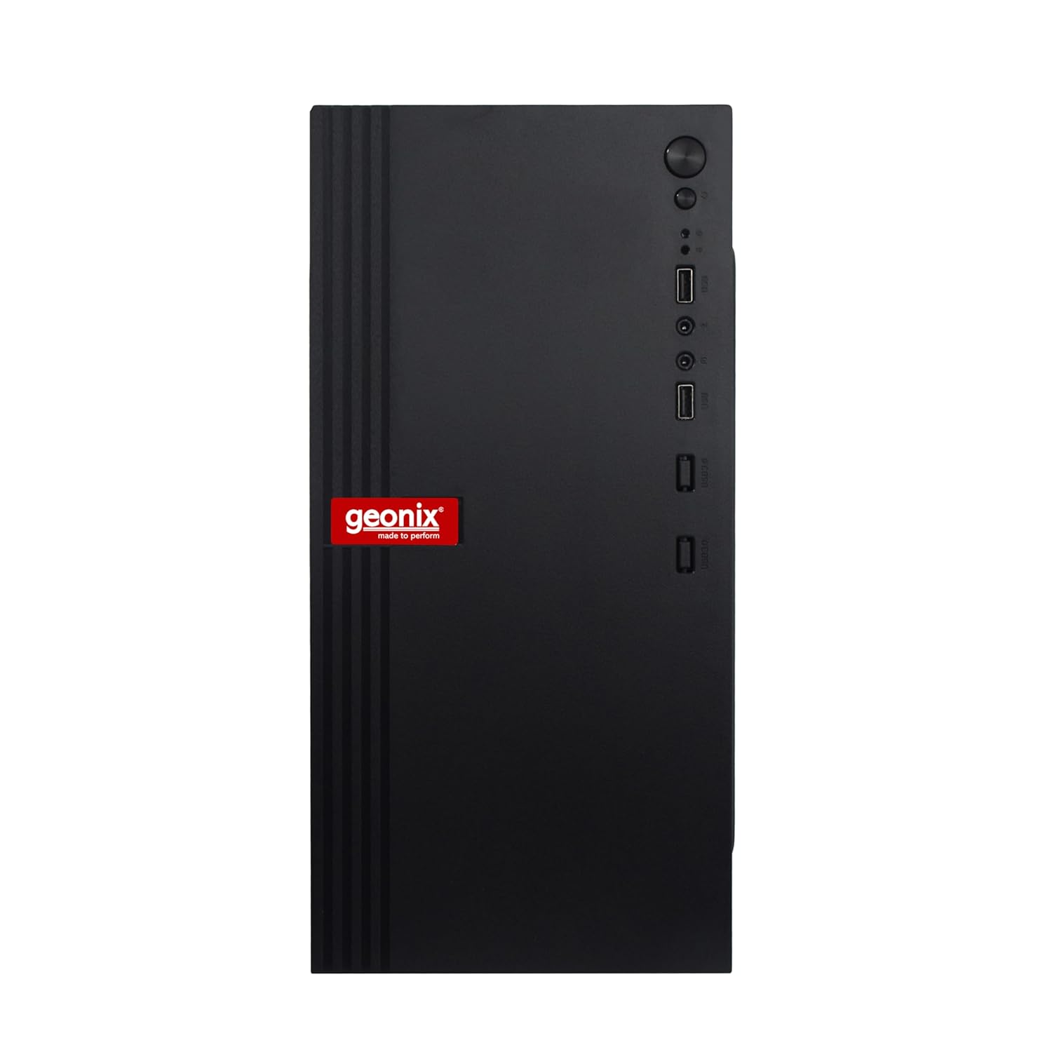 GEONIX Metal Gx-1713 Cabinet/Computer Case with Audio Port,2 USB 2.0 Port,Pre Installed Smps,Micro/Mini ATX Compatible,Ideal for Home,Office,Gaming(Black)