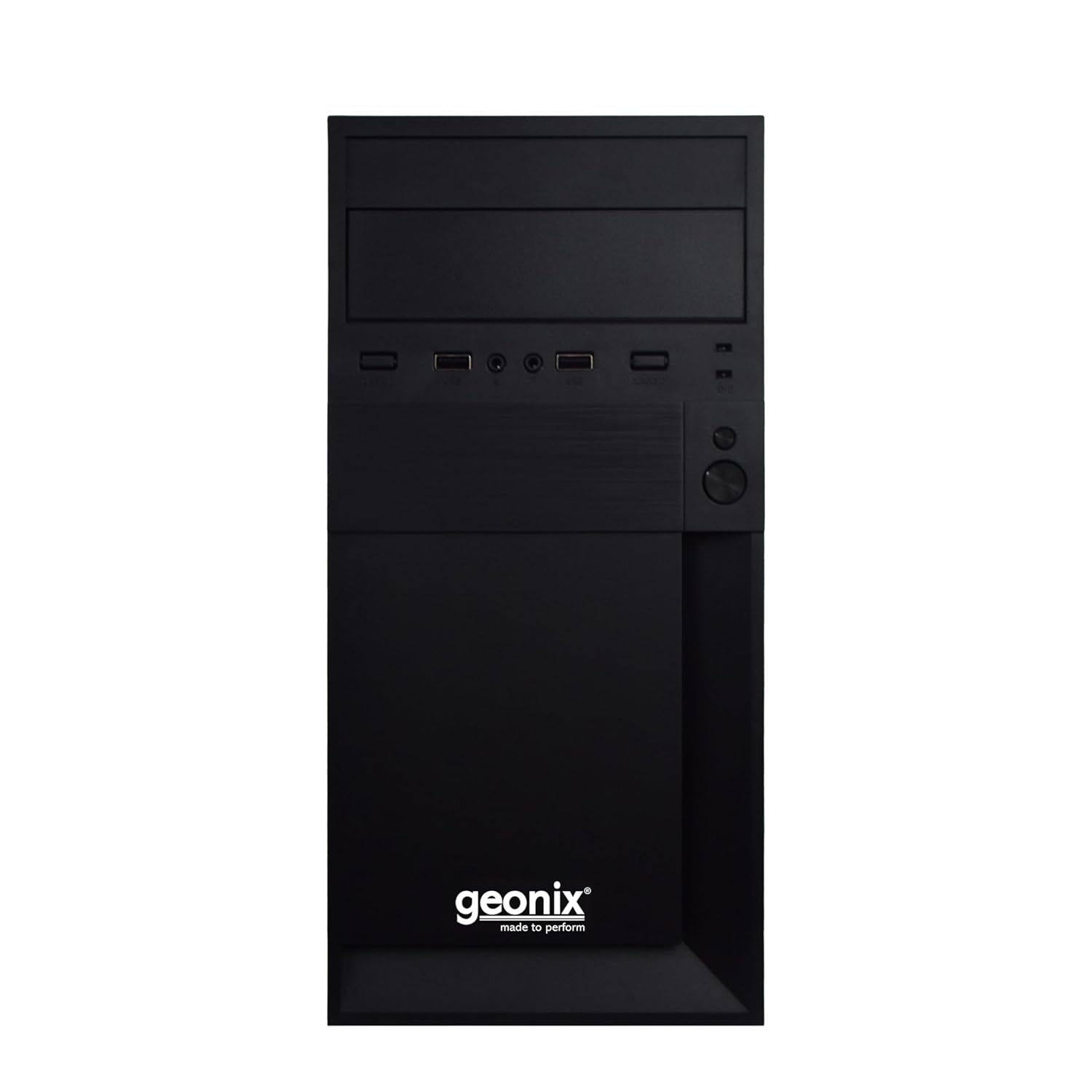 GEONIX Metal Gx-1714 Cabinet/Computer Case with Audio Port, 2 USB 2.0 Port, Pre Installed Smps, Micro/Mini ATX Compatible, Ideal for Home, Office, Gaming (Black)