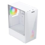 GEONIX Tempered_Glass X10 ATX Gaming Cabinet/Computer Case with 3 RGB Fans,2 USB 2.0 Slots,2 HDD Slots,USB 3.0 Slot,Ssd Slot,7 Expansion Pci Sockets(White)