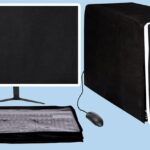 GUTSAV SALES Computer Desktop 3 in 1 DustProof Cover Combo 24 Inch Computer Desktop CPU Keyboard Cover Set of 3 in Size of 21x1.5x15 Inch